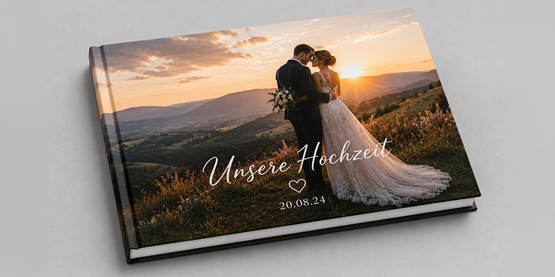 Nahaufnahme der hochwertigen Hardcover-Bindung mit stabilem Buchrücken