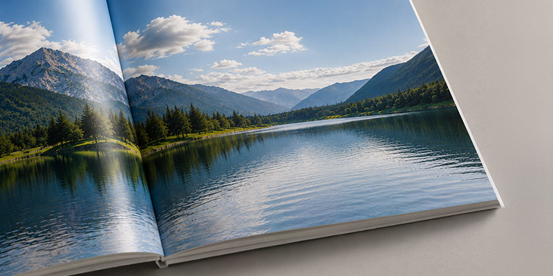 Fotobuch mit mattem Fotopapier und reflexionsfreier Oberfläche