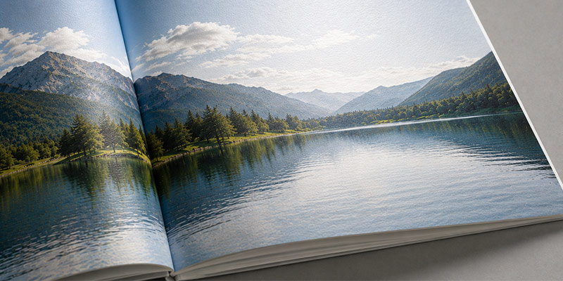 Fotobuch mit hochwertigem Naturpapier und natürlicher Papierstruktur